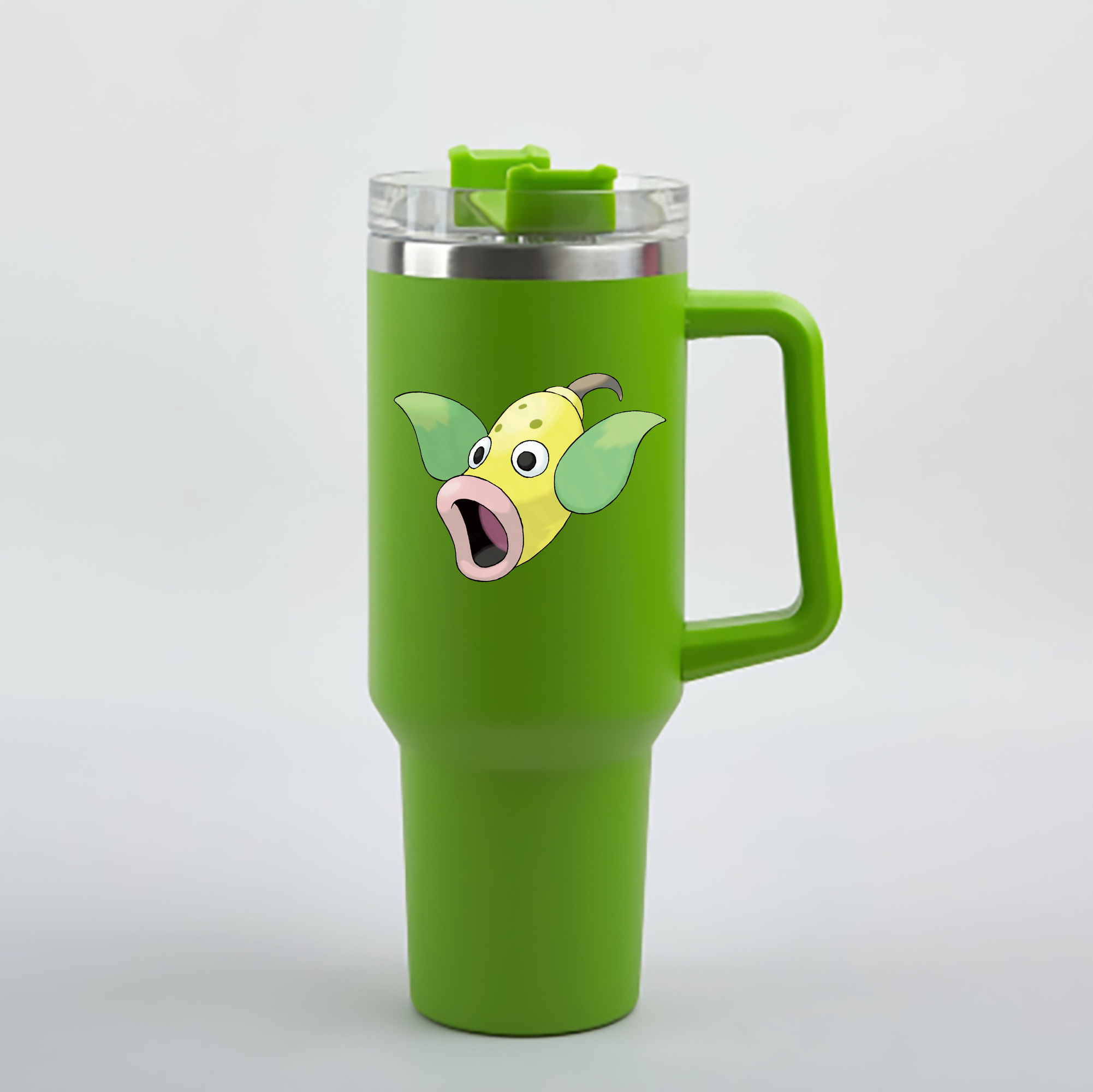 （画像用） ポケットモンスター Pokémon 1200mL車用タンブラー - クリスタルステッカー（プラスチックストロー付き）